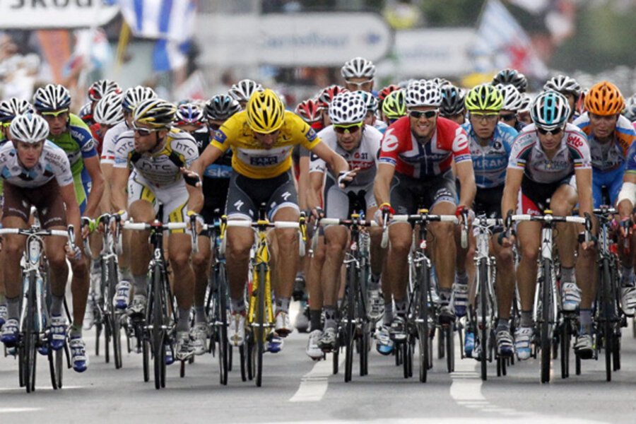 Sophisticated cycling enthusiasts embrace the peloton in france