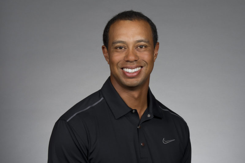 Tiger woods headshot showcasing resilience and determination in sport