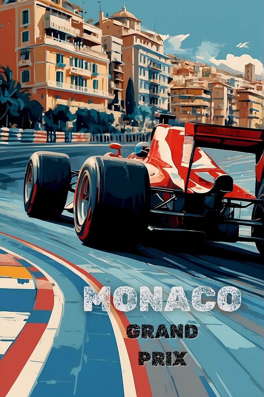 Racing prints trendily showcase the excitement of motorsport culture