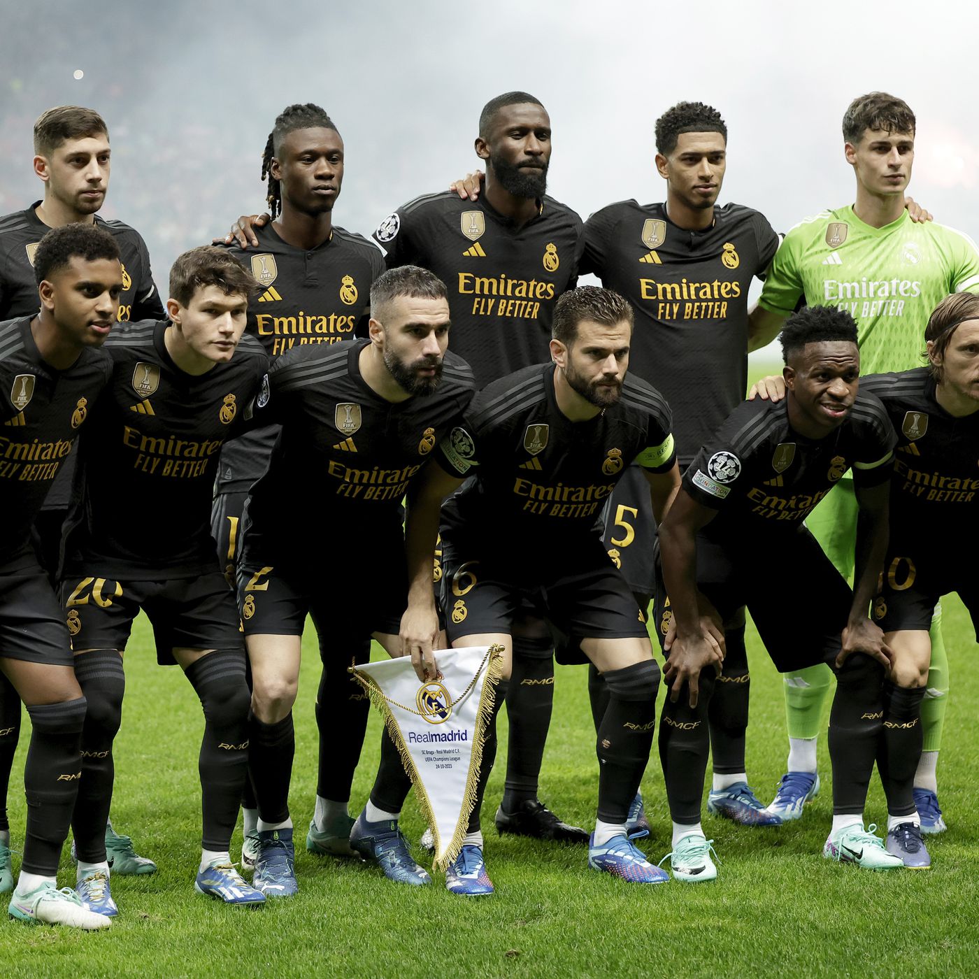 Real madrid team photo 2023 featuring over 100 years of glory