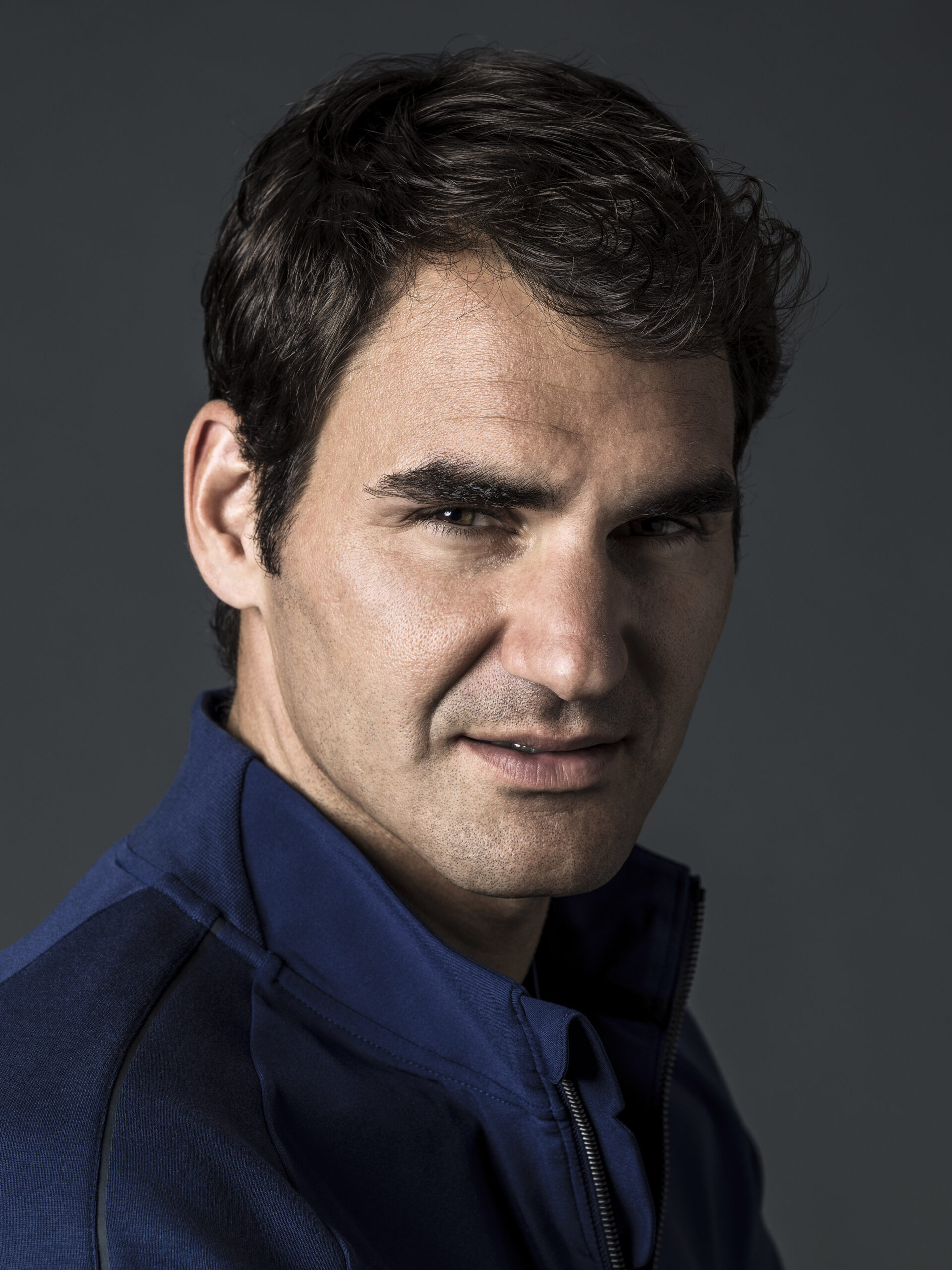 Iconic roger federer portrait capturing the essence of a legend