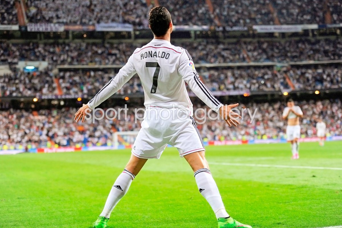 Ronaldo doing his celebration in groundbreaking moments of glory