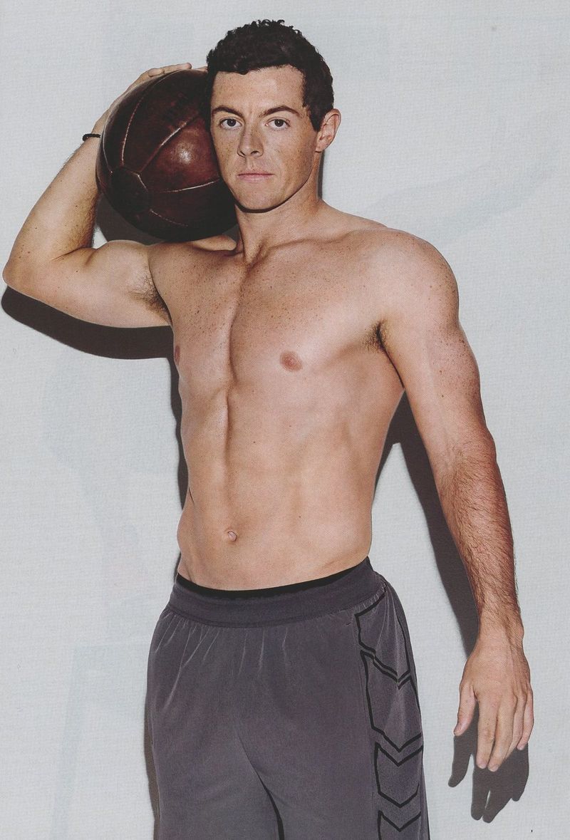 Rory mcilroy shirtless and versatile showcasing athletic prowess