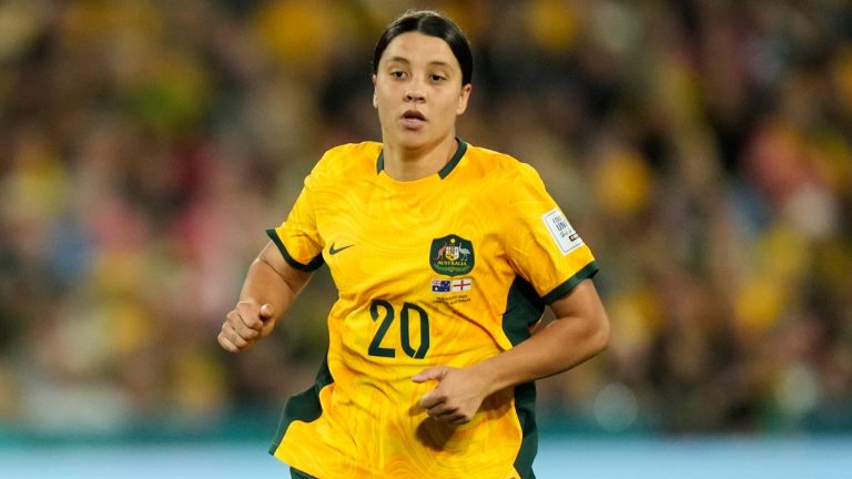 Fearless sam kerr shines as australia faces canada in thrilling match