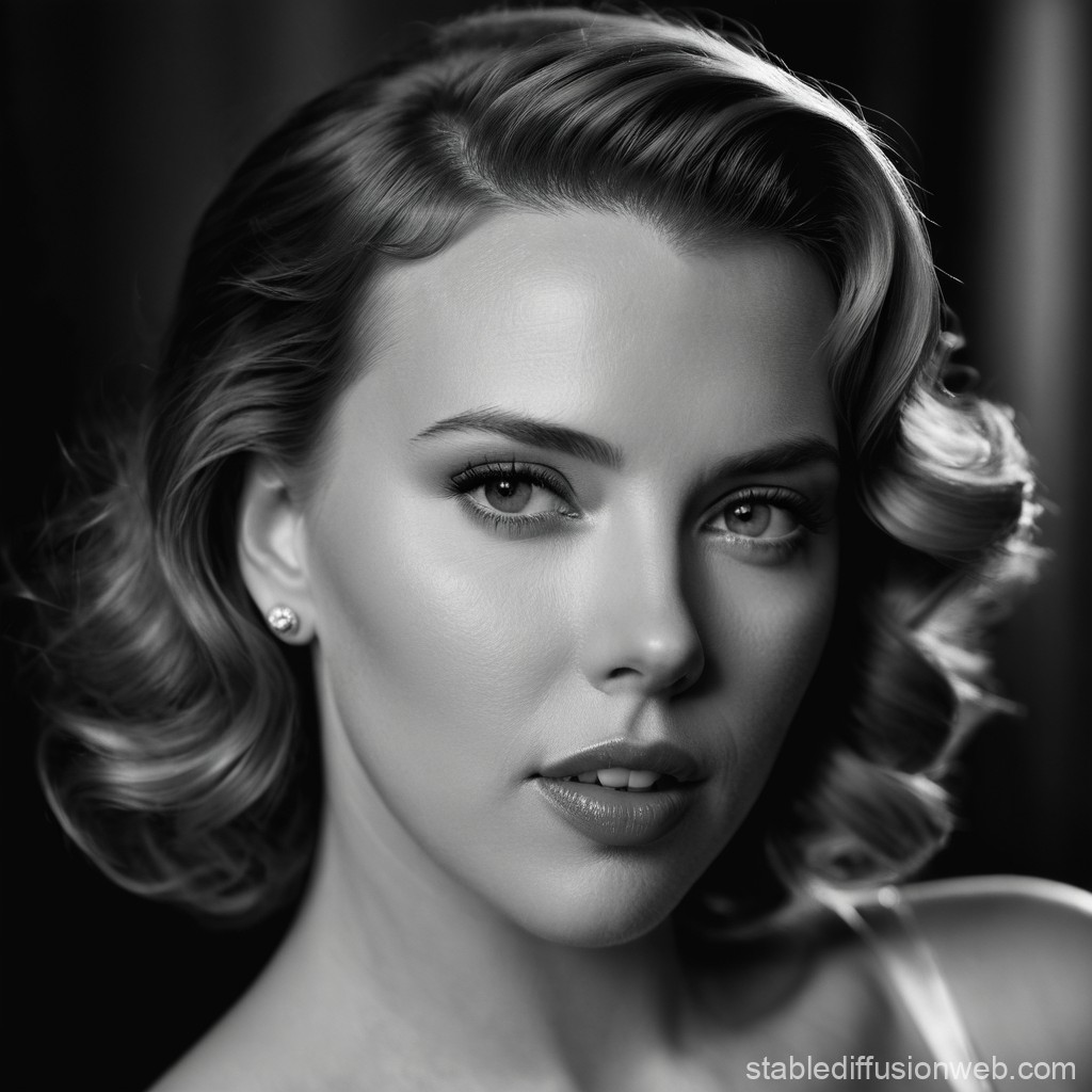 Scarlett johansson black and white photos capturing her dominant allure