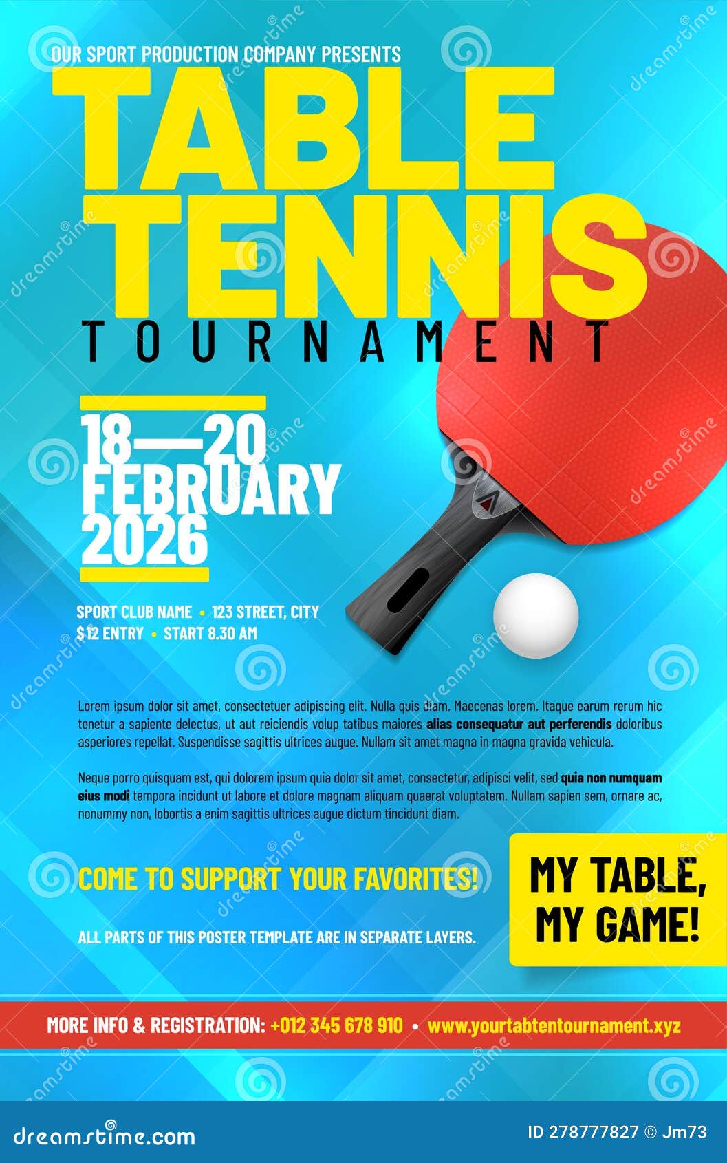 Table tennis poster showcasing sleek designs for every fan