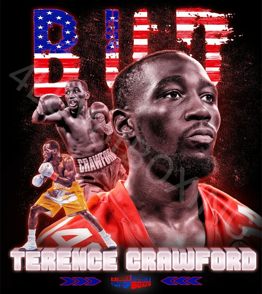 Electrifying terence crawford poster that captures his fierce spirit