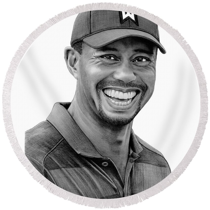 Electrifying tiger woods portrait capturing his iconic golfing legacy