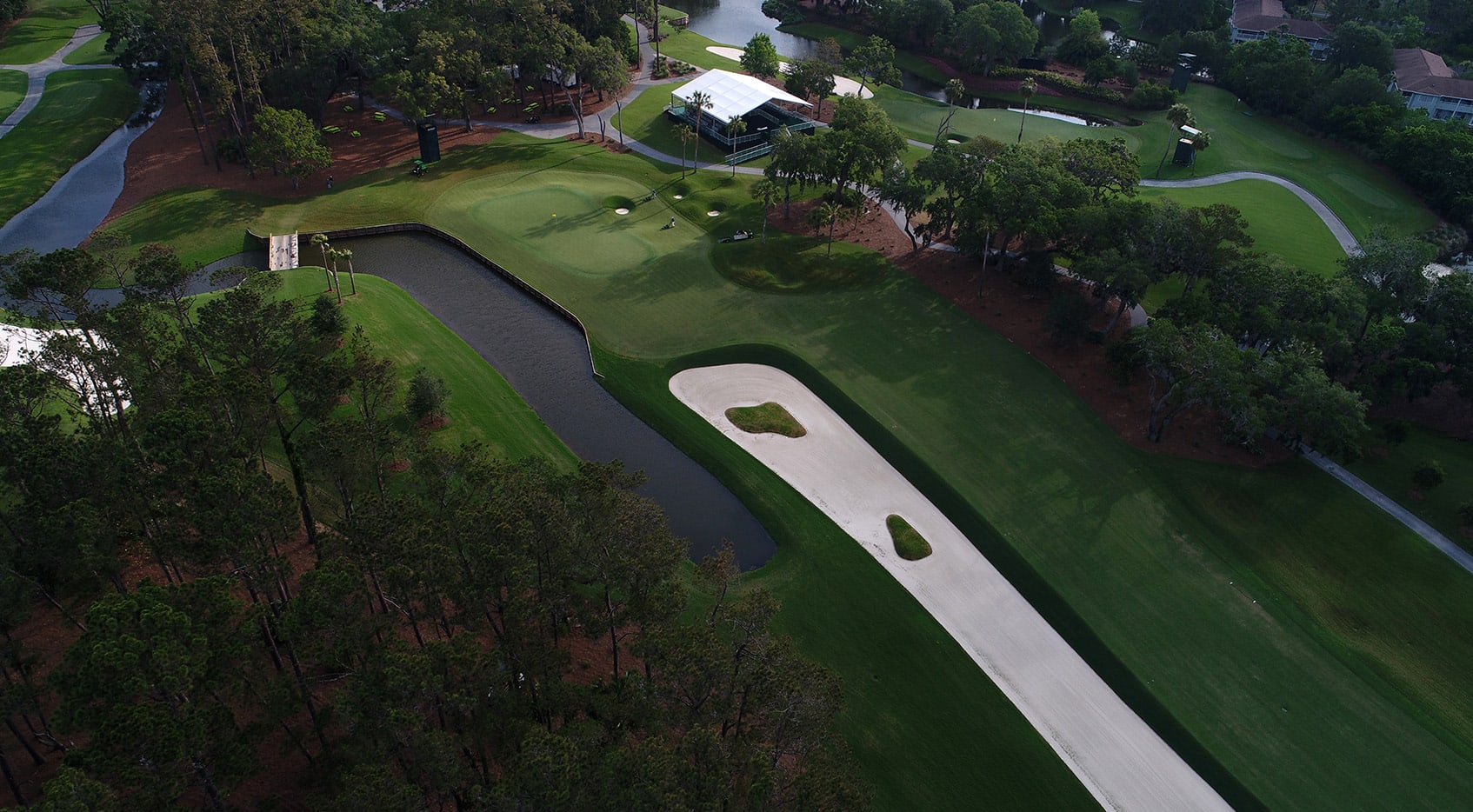 Determined to conquer the challenge of the 12th hole tpc sawgrass