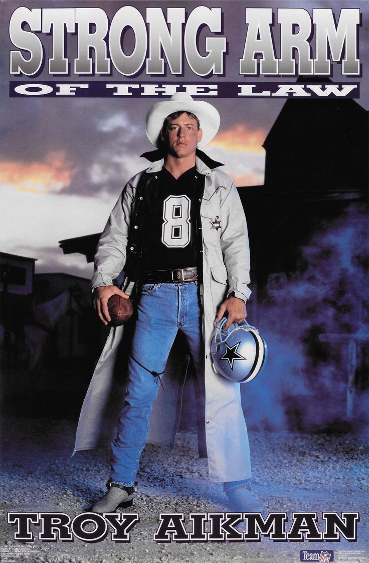 High-impact troy aikman poster that celebrates football greatness
