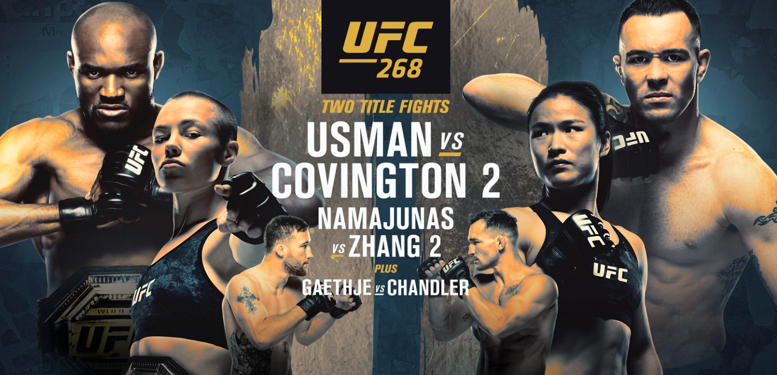 Triumphant ufc 268 poster showcasing epic fights and champions