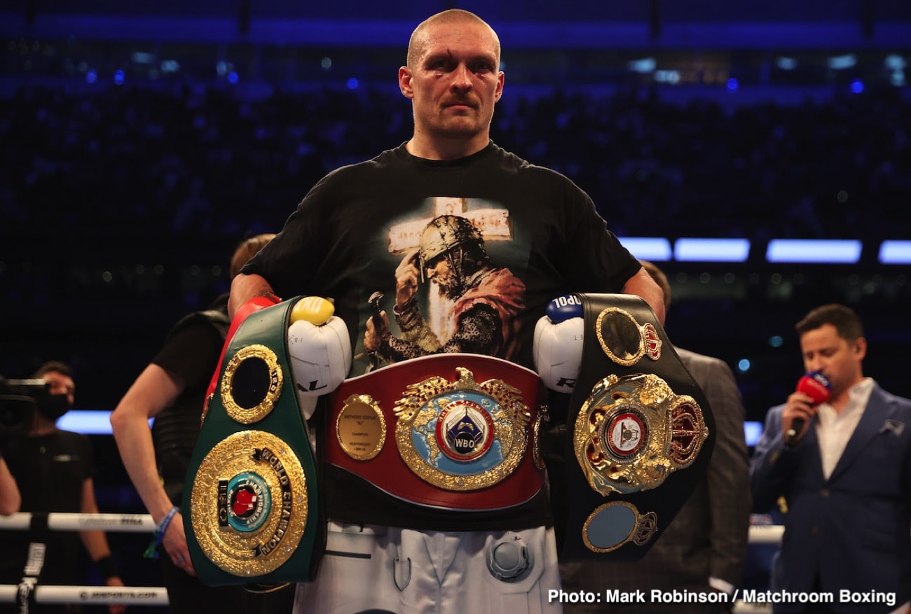 Unparalleled insight into what belts usyk has in boxing today