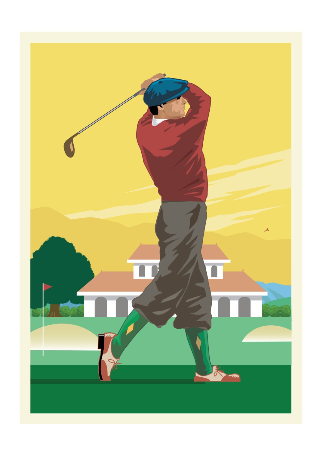 Eye-catching golf posters vintage for the ultimate sports decor