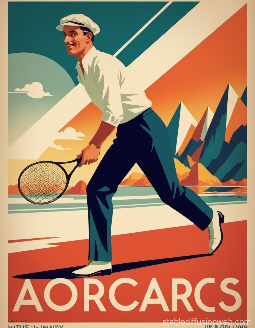 Competitive vintage tennis poster designs that captivate collectors