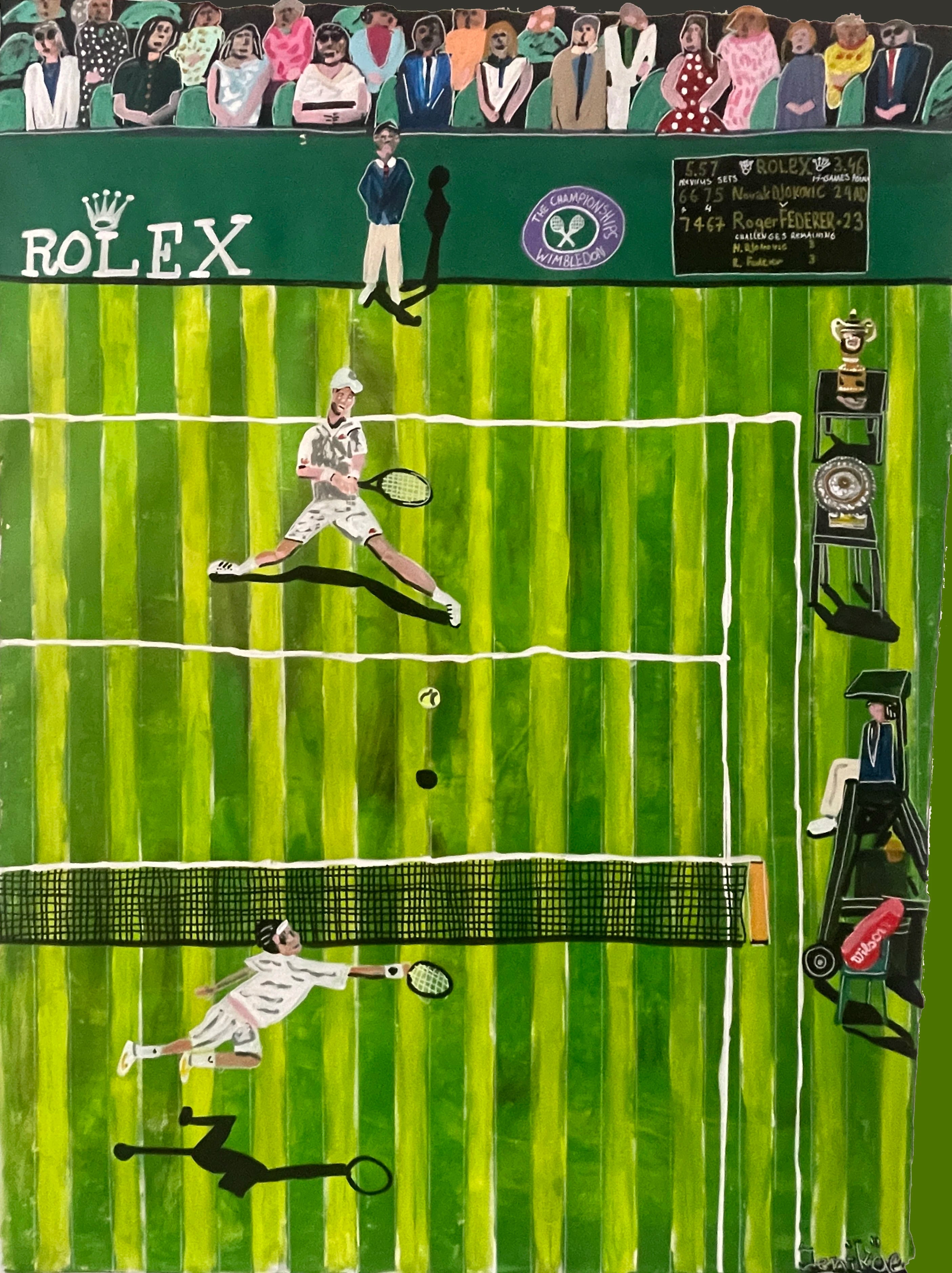 Wimbledon painting inspired by the spirit of tennis greatness