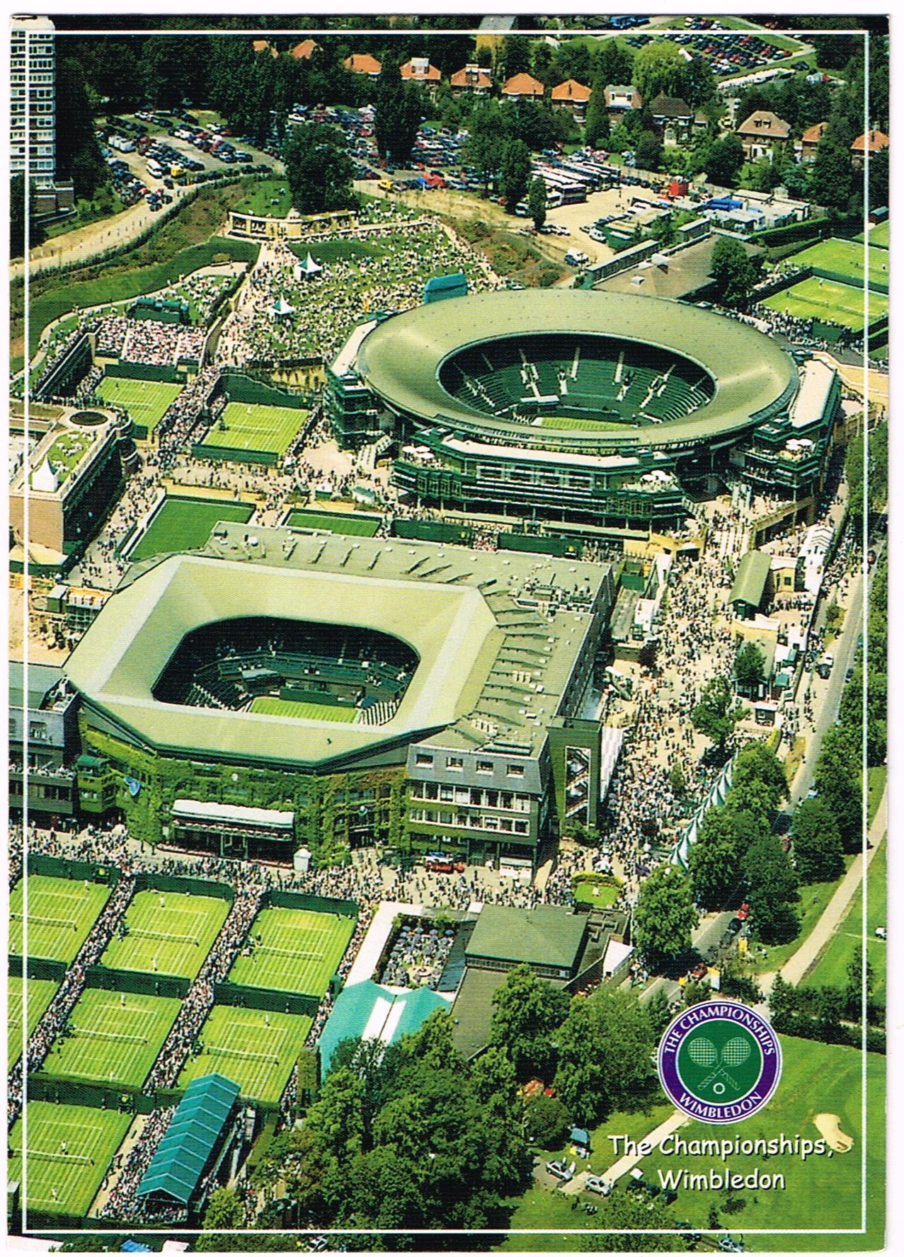 Wimbledon aerial view showcases contemporary elegance and excitement